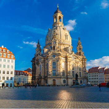 Die eindrucksvolle Frauenkirche in Dresden