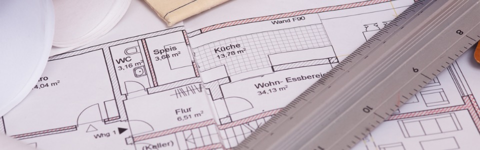 Das Anfertigen einer Planskizze ist Bestandteil des Innenarchitektur Studiums