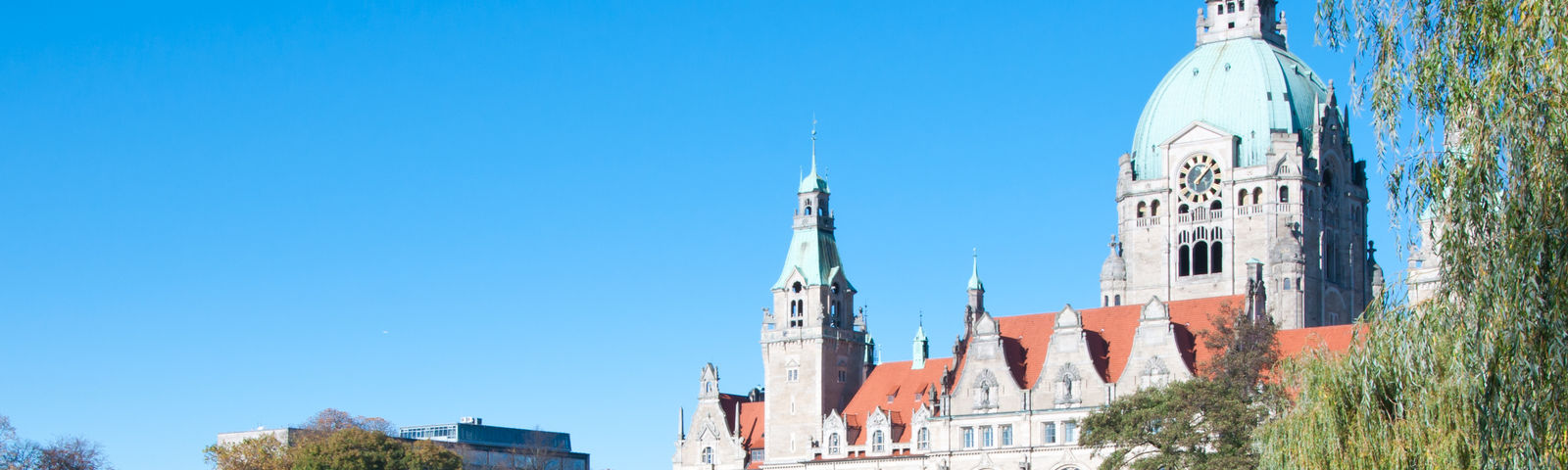 Blick auf das Neue Rathaus in Hannover